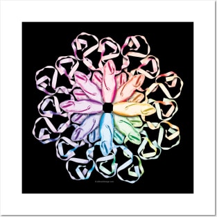 Ballet Pointe Shoe Pattern (Spectral) Posters and Art